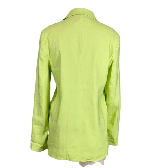 Jason Wu Linen Blend Open Front Blazer Jacket Size Small - Picture 4 of 10
